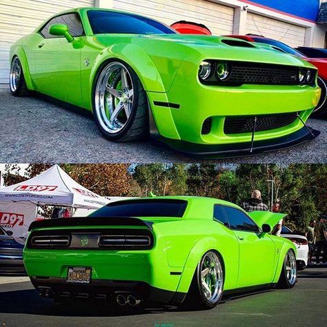 Stanced Cars, Scat Pack, Modified Cars, Car Wrap, Dodge Challenger, Hot Cars, Mopar, Shinee, Dodge