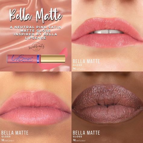 Bella Matte Gloss by SeneGence Lipsense Bella, Honey Rose Lipsense, Lipsense Combos, Lip Sense, Lipsense Gloss, Senegence Makeup, Glossier Gloss, Lipsense Colors, Peoria Az