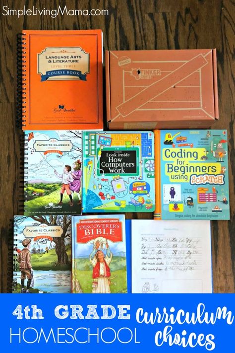 Elementary Homeschool Curriculum Choices - Simple Living Mama Fourth Grade Homeschool, Second Grade Homeschool, 4th Grade Homeschool, Art Montessori, Teaching Textbooks, The Good And The Beautiful, Elementary Stem Activities, Elementary Homeschool, Elementary Stem