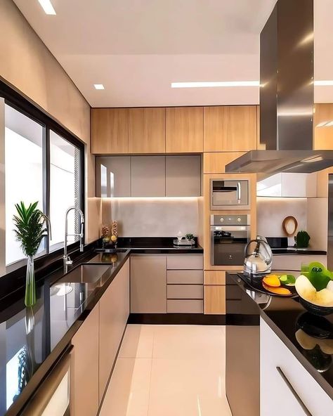 Kitchen Colour Combination, Kitchen Cupboard Designs, Interior Design Your Home, Modern Kitchen Cabinet Design, Modern Kitchen Interiors, Kitchen Interior Design Decor, Kitchen Interior Design Modern, Kitchen Design Plans, Modern Kitchen Cabinets