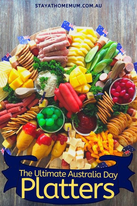 Australia Day Dessert Platter, Australia Day Food, Food Platter Ideas, Australian Bbq, Australian Snacks, Australian Party, Australia Day Celebrations, Aussie Bbq, Platter Ideas