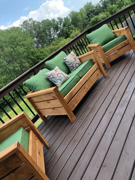 Wooden Patio Furniture, Modern Outdoor Patio, Wooden Patios, Wood Patio Furniture, Outdoor Patio Set, Outdoor Deck Furniture, Backyard Furniture, Porch Furniture, Outdoor Furniture Plans