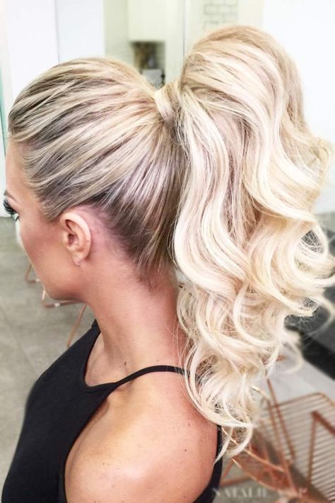 Perfect High Ponytail Hairstyles ★ See more: http://lovehairstyles.com/high-ponytail-hairstyles/ Messy Ponytail Hairstyles, High Ponytail Hairstyles, Blonde Ponytail, Ponytail Hairstyle, Asymmetrical Hairstyles, Messy Ponytail, A Ponytail, Funky Hairstyles, High Ponytail