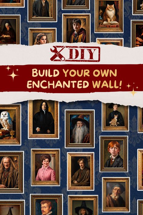 ✨ Transform your space into a magical portrait gallery! ✨ Get instant access to 20 unique, vintage-style wizarding portraits—perfect for DIY decor, parties, or gifts!  🔮 Want to create your own enchanted wall? Discover more by visiting the link!  #diyfantasy #diymagic #wizardingworld #enchantedgallery #magicgallerywall #vintagegoldenportraits Diy Gold Frame, Diy Harry Potter Decor, Magical Portrait, World Wall Art, Fantasy Ideas, Wal Art, Academia Decor, Dark Academia Decor, Poster Diy