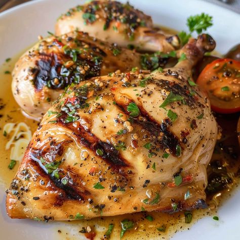 How to Make Roasted Garlic Italian Grilled Chicken Roasted Garlic Italian Grilled Chicken, Cajun Honey Butter Salmon, Italian Grilled Chicken, Honey Butter Salmon, Sausage Pasta Dinner, Elegant Dishes, Seafood Pasta Dishes, Smoked Sausage Pasta, Shrimp Fettuccine Alfredo