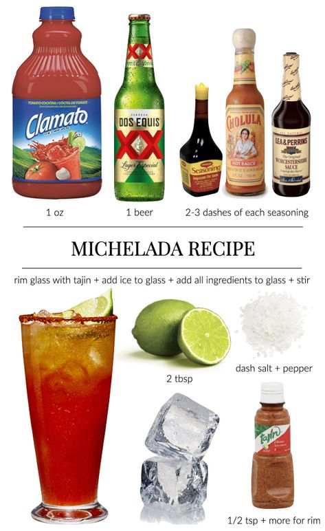 Tamarindo Michelada Recipe, Mexican Michelada Recipe, Authentic Michelada Recipe, Clamato Michelada Recipe, How To Make A Michelada, Spicy Michelada Recipe, How To Make Micheladas, Easy Michelada Recipe, Homemade Michelada Mix Recipe