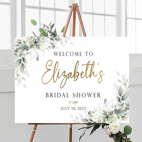 PRICES MAY VARY. [Perfect for a variety of occasions]: These versatile wedding signs serve as decorations for the celebration, and informative signs provide information. They are wonderful ideas for welcoming guests as well as a sweet reminder of your special day. [Large size and premium material]: Each yard sign comes in 3 sizes for your choice, 12''W x 18''L, 18''W x 27''L, or 24''W x 36''L. It is printed at high resolution and is weather-resistant with high-quality ink to stay strong in all c Brunch Sign, Welcome Sign Bridal, Wedding Shower Signs, Bridal Shower Sign, Wedding Countdown, Bridal Tea, Bridal Shower Welcome Sign, Shower Welcome Sign, Welcome Poster