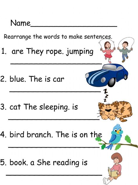 Rearrange The Words To Make A Sentence, Writing Sentences Kindergarten, Sentence Worksheet, Sentences Kindergarten, Writing Sentences Worksheets, Sentences Worksheet, Making Sentences, Writing Sentences, Unscramble Words