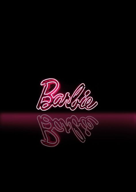 Barbie Profile Pictures Aesthetic, Black Barbie Background, Barbie Black Background, Barbie Black Wallpaper, Black Barbie Wallpaper Iphone, Barbie Wallpaper Black, Barbie Neon Sign, Barbie Widget Aesthetic, Barbie Lockscreen Aesthetic