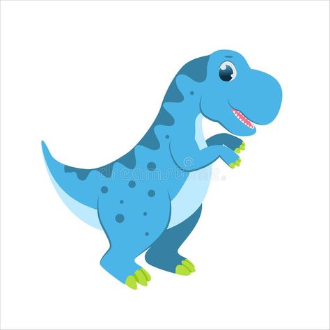 Cute cartoon vector blue dinosaur for kids. Cute childish blue dinosaur. Vector illustration. Isolated on white background royalty free illustration Dino Biru, Topper Dino, Dinosaur For Kids, Dinosaur Vector, Magical Sky, Blue Dinosaur, Duck Cartoon, Dinosaur Pictures, Birthday Cake Topper Printable