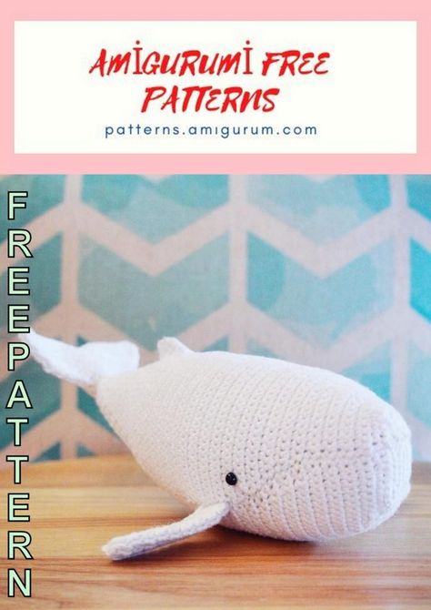 Amigurumi Baby Whale Free Crochet Pattern - Amigurumi Humpback Whale Crochet Pattern, Beluga Whale Crochet Pattern Free, Whale Crochet Pattern Free, Crochet Ocean Animals, Whale Crochet, Crochet Sea Creatures, Crocheted Dolls, Crochet Whale, Single Crochet Decrease