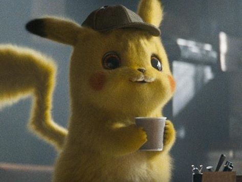 pikachu pokemon Detective Pikachu, Detective, Pikachu, Coffee