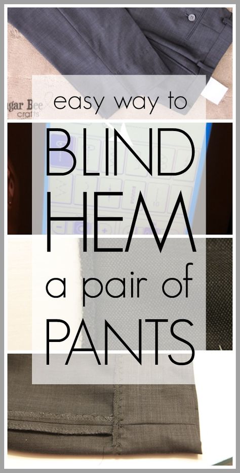 Blind Stitch Hem, Hemming Slacks Dress Pants, Pants Hem Detail, How To Do A Blind Hem Stitch By Hand, Easy Hem Stitch By Hand, How To Hem Dress Pants By Hand, How To Hem Polyester Pants, How To Hem Suit Pants, How To Hem Scrub Pants