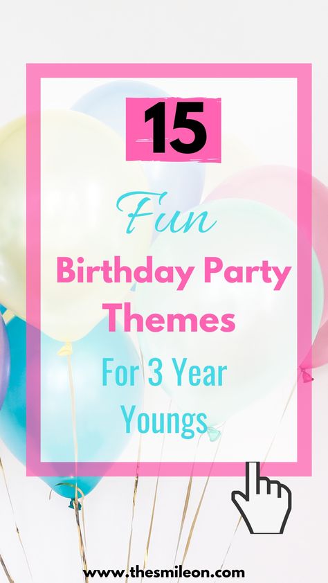 3rd birthday is different. 3 year old toddlers become aware of things and have their preferences. Here are 15 Toddler approved themes for boys and girls as 3rd birthday bash. #birthdayparty, #birthdaypartytheme, #3yearoldbirthdayideas, #3yearoldboys, #3yearoldgirl Yippee I’m Three Party, 3year Birthday Party Ideas Girl, 3yrs Old Birthday Party Ideas, 3 Yr Birthday Party Ideas, Unisex Birthday Party Themes, Third Birthday Theme Girl, 3 Year Birthday Theme, Three Year Old Birthday Party Theme, 3 Year Birthday Theme Girl