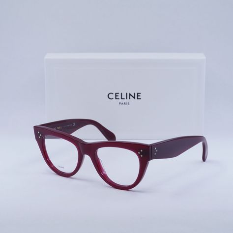 FREE PRIORITY SHIPPING & FREE RETURNS ON DOMESTIC ORDERS Sunglasses Eyeglasses New Arrivals Feedback About US Contact Us SUNGLASSES Women Men Kids EYEGLASSES Men Women New Arrivals Feedback About US Contact Us CELINE CL5003IN 069 Burgundy 50mm Eyeglasses New Authentic   Additional information: Brand CELINE Glasses Type Frame Material Acetate UPC 192337093128 Color Code 069 Gender Women Style Cat Eye Model CL5003IN Temple Length 145 Bridge Size 19 Lens Socket Width 50 OUR PROMISE ✔ 100% authenticity guaranteed or your money back ✔ Free shipping and free convenient returns on all orders made within the US ✔ Orders typically shipped within 24 hours of purchase. Items ordered on weekends or holidays will be shipped the next business day ✔ All items are securely packaged and shipped from our US Celine Glasses, Eye Model, Eyeglasses Men, Men Eyeglasses, Vision Care, Color Code, Women Style, Eyeglasses Frames, Cat Eye