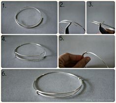 Diy Bangle Bracelets, Wire Jewellery, Bracelet Fil, Bijoux Fil Aluminium, Wire Jewelry Tutorial, Adjustable Bangle Bracelet, Pulseras Diy, Diy Wire Jewelry, Jewelry Techniques