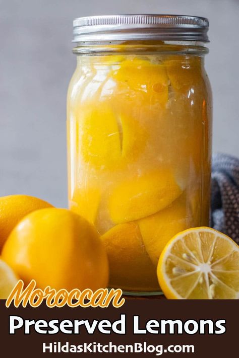 People have preserved lemons for thousands of years! You can use these Moroccan Preserved Lemons in curries, stews, pasta, drinks, and salads. Moroccan Preserved Lemons, Lemon Preserves Recipes, Mock Sangria, Lemon Preserves, Preserving Lemons, Food Fermentation, Preserved Lemons Recipes, Preserved Lemon, Fermentation Recipes