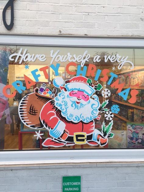 Posca Pens Window Art, Posca Christmas Art, Posca Christmas Window, Christmas Painted Windows, Christmas Window Paint, Christmas Window Art Ideas, Christmas Window Painting Ideas, Window Painting Christmas, Storefront Art