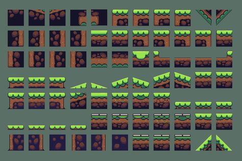 Nature Pixel Art, Pixel Art Environment, Forest Pixel Art, Free Assets, 2d Platformer, Platformer Game, Game Level Design, Art Environment, Piskel Art