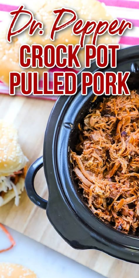 Dr Pepper Pulled Pork Crock Pot, Crockpot Pork Shoulder, Pulled Pork Crock, Easy Pulled Pork Slow Cooker, Crockpot Pulled Pork Bbq, Crock Pot Pulled Pork, Crock Pot Pulled Pork Recipe, Easy Pulled Pork, Pork Crockpot Recipes