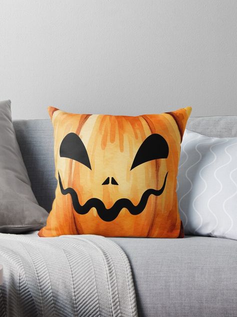 Get my art printed on awesome products. Support me at Redbubble #RBandME: https://www.redbubble.com/i/throw-pillow/Halloween-Jack-O-Lantern-pumpkin-by-Amidee/164853695.5X2YF?asc=u Pillow Halloween, Pumpkin Pillow, Halloween Throw Pillow, Pumpkin Pillows, Halloween Jack O Lanterns, Halloween Jack, A Pillow, Jack O Lantern, Pillow Sale