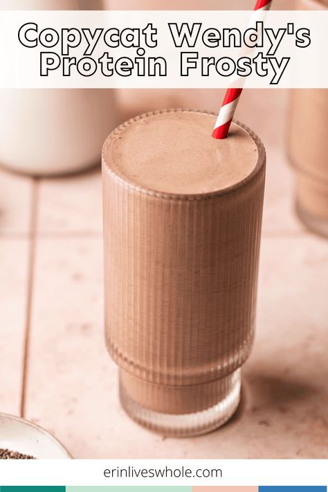 This chocolate frosty recipe is a delicious and healthy alternative to the traditional Wendy's frosty. With ingredients like frozen banana, cottage cheese, and chia seeds, it packs in plenty of nutrients and protein. Plus, it's easy to customize by adding in your favorite mix-ins like peanut butter or almond butter. Give this recipe a try and enjoy a guilt-free frosty any time! Chocolate Frosty Recipe, Protein Frosty, Wendys Recipe, Cottage Cheese Smoothie Recipes, Banana Cottage Cheese, Church Desserts, Wendys Frosty Recipe, Cottage Cheese Smoothie, Wendy's Frosty