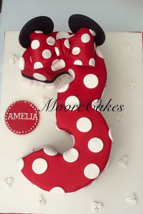 Minnie Mouse Number cake Minnie Mouse Number 3 Cake, Minnie Mouse Cake Without Fondant, Minnie Mouse Number Cake, Number 3 Cakes, Cakes Without Fondant, Number Birthday Cakes, Minnie Mouse Birthday Cakes, Chocolate Drip Cake, Minnie Mouse Cake