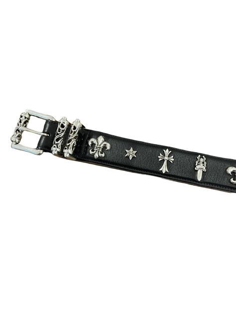 Flooded Silver Multi Motif Roller Belt Chrome Hearts Belt, Heart Belt, Belts Men, Heart Accessories, Designer Belts, Chrome Hearts, Men's Accessories, Belt Size, Accessories Shop