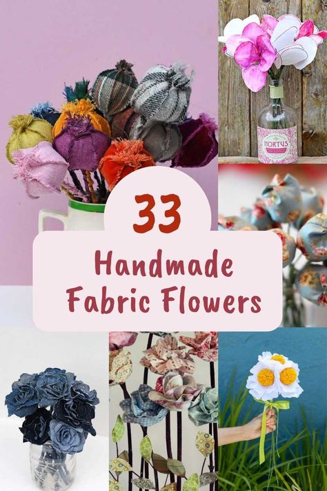 Sewing Flowers Fabric, Fabric Flowers Diy Easy, Moss Projects, Primitive Flowers, Poppy Template, Peony Diy, Easy Fabric Flowers, Handmade Fabric Flowers, Textile Flowers