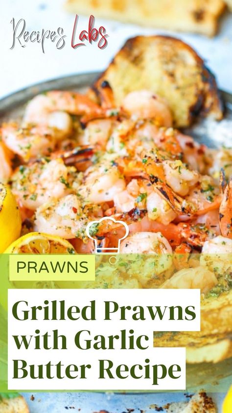 Grilled Prawns with Garlic Butter Recipe Prawn Meat Recipes, Bbq Prawns Marinade, Tiger Prawns Recipe Grilled, Grilled Prawns Recipe Garlic Butter, Prawn Marinade Recipes, Garlic Butter Prawns Recipes, Large Prawn Recipes, Jumbo Prawns Recipes, Barbecue Prawns