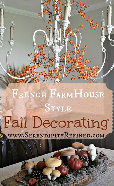 Decorating With Pumpkins, French Farmhouse Decorating, Season Decorations, Farmhouse Glam, Farmhouse French Country, Country Decorating, Chandelier Decor, Fall Deco, Autumn Decorating