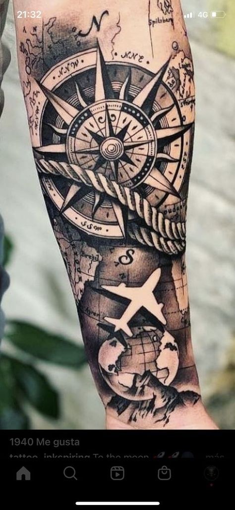 In this post, we’ve rounded up 12 of the best compass tattoo designs for men. Compass tattoos exude a certain sense of adventure. Tattoos Arm Mann, Tattoo Bicep, Compass And Map Tattoo, Nautical Tattoo Sleeve, Tato Maori, Forearm Band Tattoos, Compass Tattoo Design, Cool Arm Tattoos, Cool Forearm Tattoos