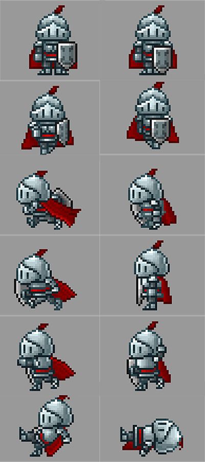 https://dribbble.com/shots/2080867-Knight-Pixel-Game-Character 2d Rpg Character, Character Sprites Pixel Art, Pixel Art Knight Character Design, 32bit Pixel Art, 32 Bit Character, 2d Game Character Sprites, 3d Pixel Art Game, 2d Game Character Sprites Pixel Art, 16 Pixel Character