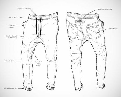 Pants Art Reference, Jeans Side View, Jeans Sketch, Hoodie Sketch, Modified Clothing, How To Upcycle Clothes, Pants Art, Sketch Quotes, Side View Drawing