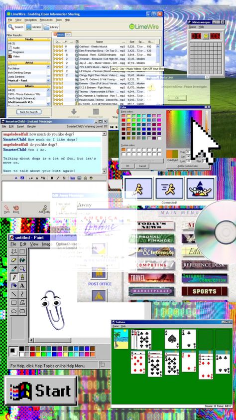 #microsoft #windows #pc #windows95 #windows98 #y2k #computer #limewire #aol #internet #cd #90s Windows 97 Aesthetic, 90s Pc Aesthetic, Aol Aesthetic, Microsoft Windows Wallpaper Aesthetic, Early Computer Graphics, 90s Computer Wallpaper, Windows Tab Template, Early 2000s Computer, Early Internet Graphics