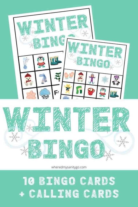 Bingo For Kids Free Printable, Winter Bingo, Quick Easy Crafts, Bingo Games For Kids, Free Bingo Cards, Easy Winter Crafts, Christmas Bingo Cards, Bingo For Kids, Christmas Bingo