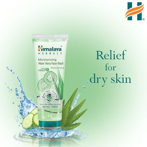 ‪#‎GoodByeDrySkin‬ Tackle dry skin with Himalaya Moisturizing Aloe Vera Face Wash, it has the coolness of Cucumber and Aloe Vera that tones and smoothes your skin. Himalaya Products, Neem Face Wash, Herbal Face Wash, Aloe Vera Face Wash, Face Wash For Men, Aloe Vera Face, Soft Skin, Web Banner, Facebook Posts