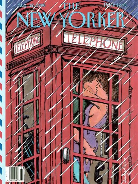 New Yorker Covers, Phone Booth, August 12, Vintage Magazines, Bergamo, Vintage Magazine, Room Posters, The New Yorker, Magazine Art