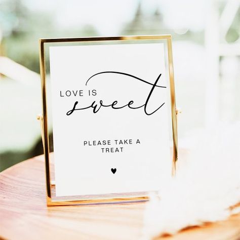 $10.4 | Modern Calligraphy Love is Sweet Wedding Sign - treat table sign, wedding day sign, modern script wedding, love is sweet sign, elegant wedding sign, modern wedding sign, calligraphy table top sign, please take a treat, wedding dessert table sign, day of wedding sign Cupcake Bar Wedding, Treat Table Sign, Love Is Sweet Sign, Wedding Sign Modern, Cupcake Bar, Calligraphy Love, Table Sign Wedding, Dessert Table Sign, Treat Table