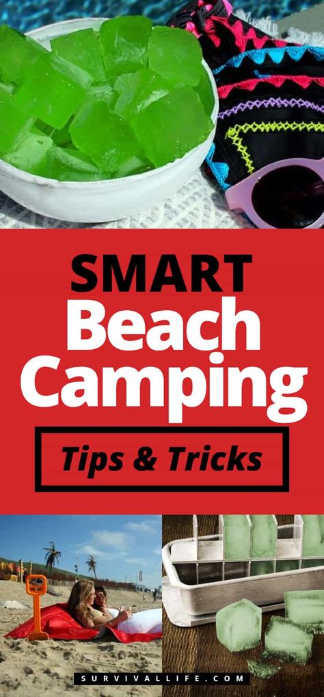 Smart Beach Camping Tips And Tricks Coachella Camping, Camping Tips And Tricks, Beach Camping Tips, Yurt Camping, First Time Camping, Rv Camping Tips, Travel Trailer Camping, Camping Organization, Camping Photography