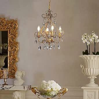 https://amzn.to/3ueT4qM Small Crystal Chandelier, Gothic Chandelier, Candlestick Chandelier, French Country Chandelier, Country Chandelier, Ceiling Lamps Living Room, Gold Lanterns, Swag Lamp, Vintage Dining Room