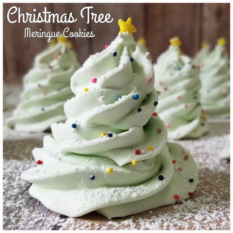 Christmas Tree Meringue Cookies – Rumbly in my Tumbly Christmas Tree Meringue, Tree Meringue, Cookies Meringue, Meringue Cookies Recipe, Meringue Cookie Recipe, Meringue Cookies, Christmas Shows, Xmas Cookies, Holiday Cooking