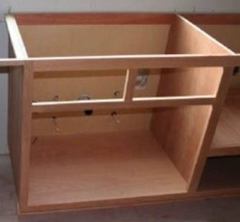 How to Build a Wall Oven Cabinet Diy Kitchen Sink Cabinet, Kitchen Sink Diy, Sink Base Cabinet, Under Kitchen Sink, Kitchen Sink Cabinet, Building Kitchen Cabinets, Oven Cabinet, Under Sink Cabinet, Building A Kitchen