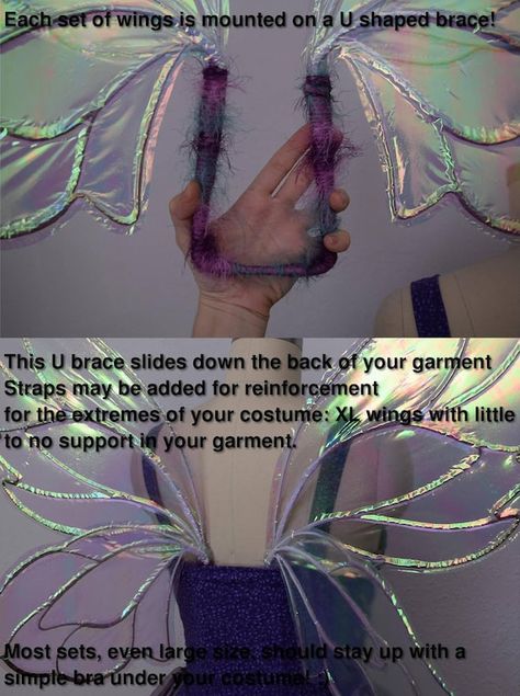 Iridescent Fairy Wings, Flower Fairy Wings, Iridescent Fairy, Diy Fairy Wings, Fairy Costume Diy, Wings Cosplay, Fairy Cosplay, Fair Outfits, Diy Kostüm