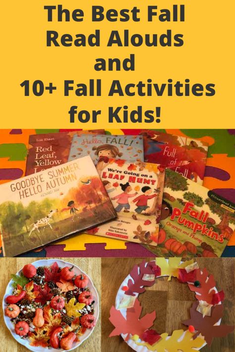 Best fall read alouds to use for preschool to elementary and 10+ fall activities for kids! #fall #fallactivities #education #readaloudsforkids #fallreadalouds Fall Read Aloud And Craft, Fall Bedroom Decor Autumn, Fall Activities For Babies, Fall Read Alouds, Fall Free Printables, Autumn Bedroom Ideas, Aesthetic Fall Bedroom, Fall Family Photoshoot Ideas, Fall Activities For Preschoolers