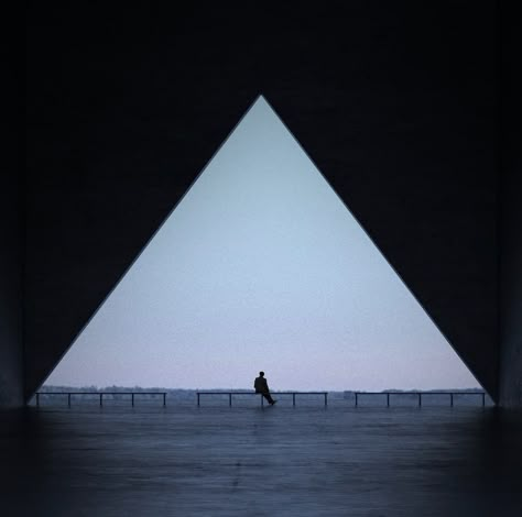 pyramid, triangle, architecture, sea, light, ocean, reflection, water, landscape, art, sky, building, beach, bridge, surreal Projection Mapping Installation, Triangle Architecture, Visionary Architecture, International Style Architecture, Ocean Reflection, Sky Building, Water Landscape, Roof Architecture, Futuristic Art