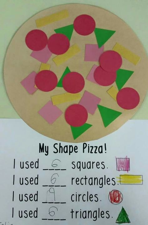 Shape pizza Make A Pizza Craft, Shapes Pizza Craft, Math Cooking Activities Preschool, Kindergarten Restaurant, Pizza Shapes Preschool, Pizza Math Activities Preschool, Pizza Craft Preschool, P Is For Pizza Craft, Letter P Math Activities For Preschool