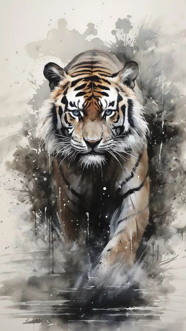 Abstract Animal Painting, Animal Tattoo Ideas, Tiger Artwork, Leopard Art, Abstract Animal Art, Most Paused Movie Scenes, Tiger Painting, Tiger Pictures, Spirit Animal Art