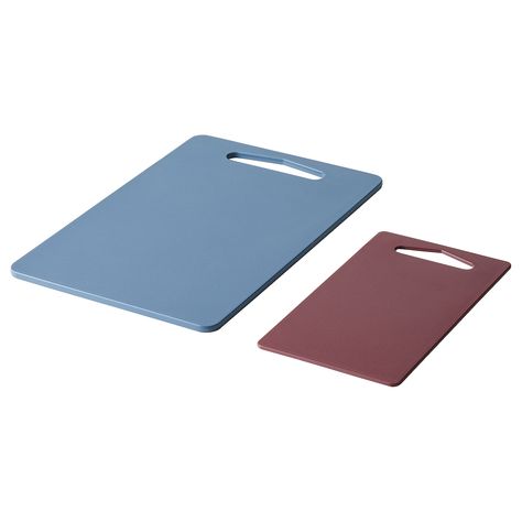 BERGTUNGA chopping board, set of 2, dark blue/red - IKEA CA Ikea Komplement, Stainless Kitchen Faucet, Ikea Website, Ikea Kids, Chopping Board Set, Cold Cuts, Outdoor Beds, Canyon Lake, Buy Candles