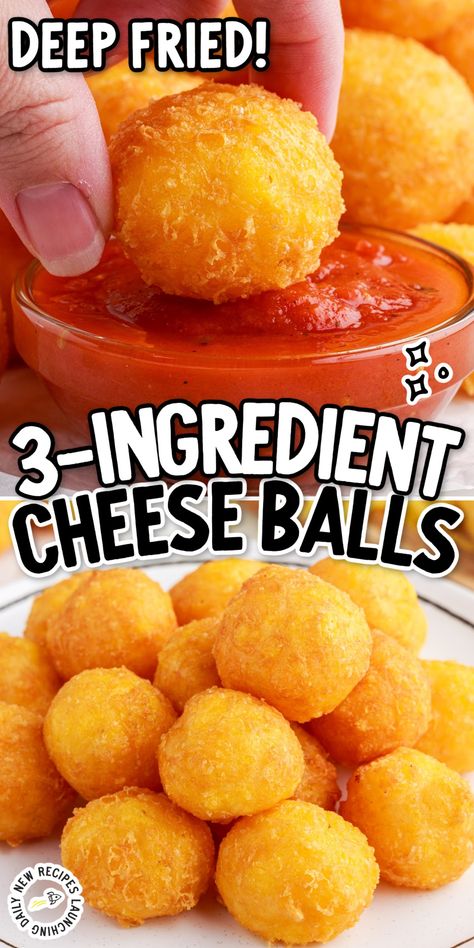 Fried Cream Cheese, Fried Cream Cheese Balls, Deep Fried Cheese Balls, Fried Cheese, Fried Cheese Balls Recipe, Mini Cheese Balls Recipe, Mac And Cheese Balls Recipe, Cheddar Cheese Ball Recipes, Fried Cheese Bites